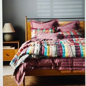 Anthropologie Woven Ainsley King Quilt